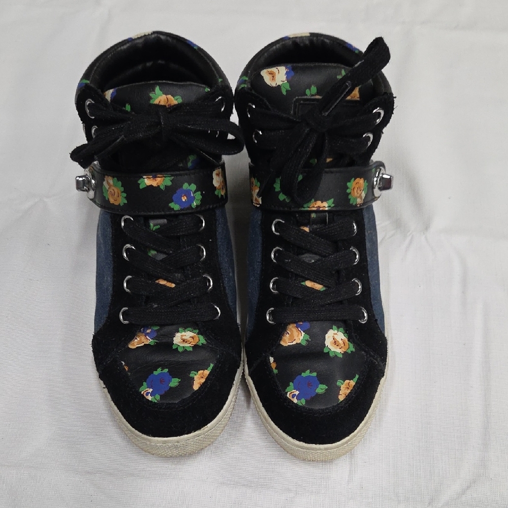 Coach Black Floral Sneakers